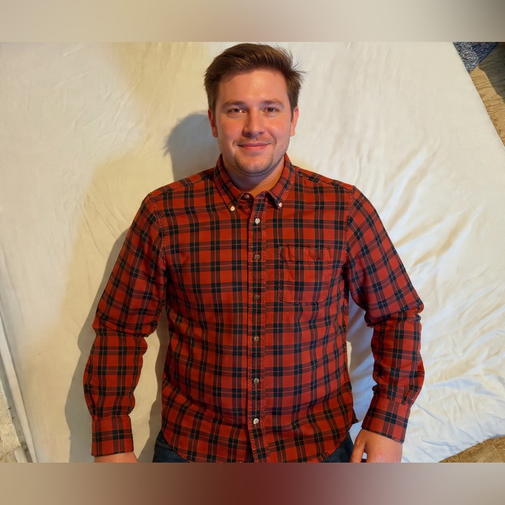 Abercrombie & Fitch Red and Blue Checkered Shirt